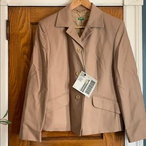 NWT Benetton Beige Suit Jacket - made in Italy